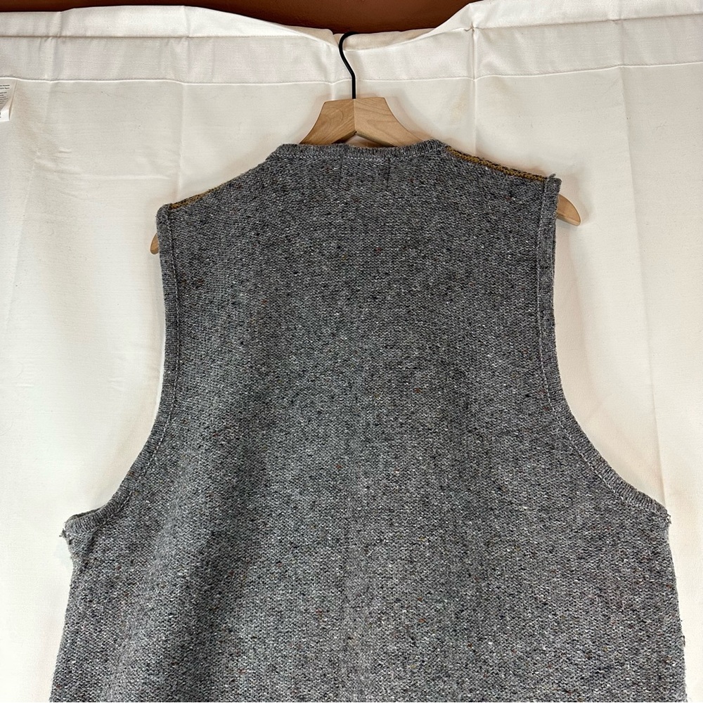 ETCHINGS Men’s Size XL Sweater Vest Wool Blend Button Front VINTAGE Cardigan - Picture 14 of 14